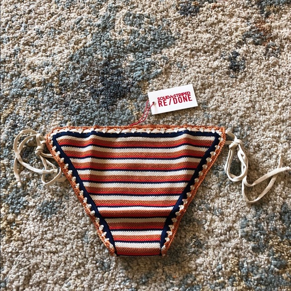 Re/done Woodstock crochet string bikini bottom - Picture 2 of 6